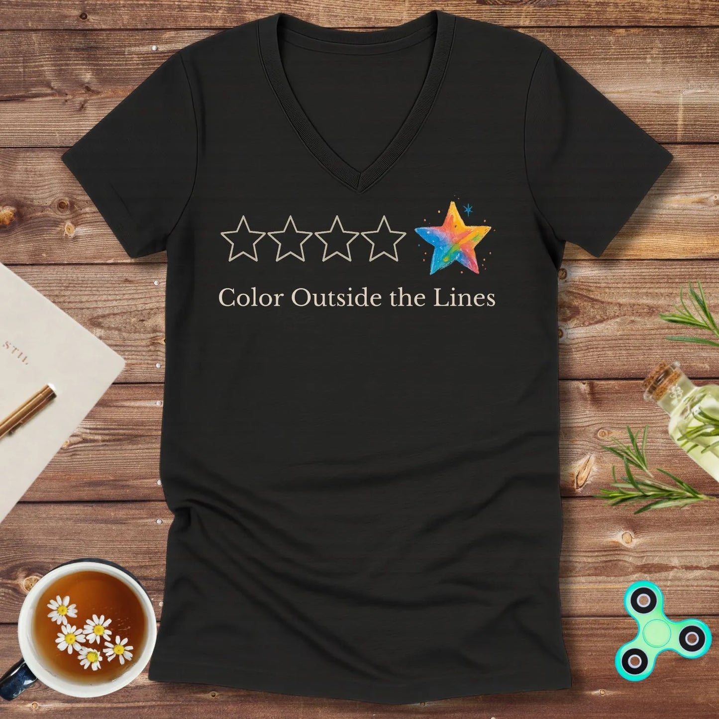 Color Outside The Lines V-Neck