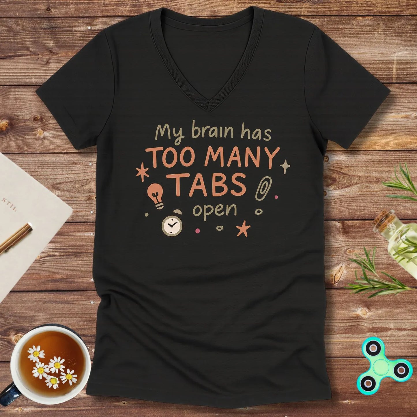 Too Many Tabs Open V-Neck