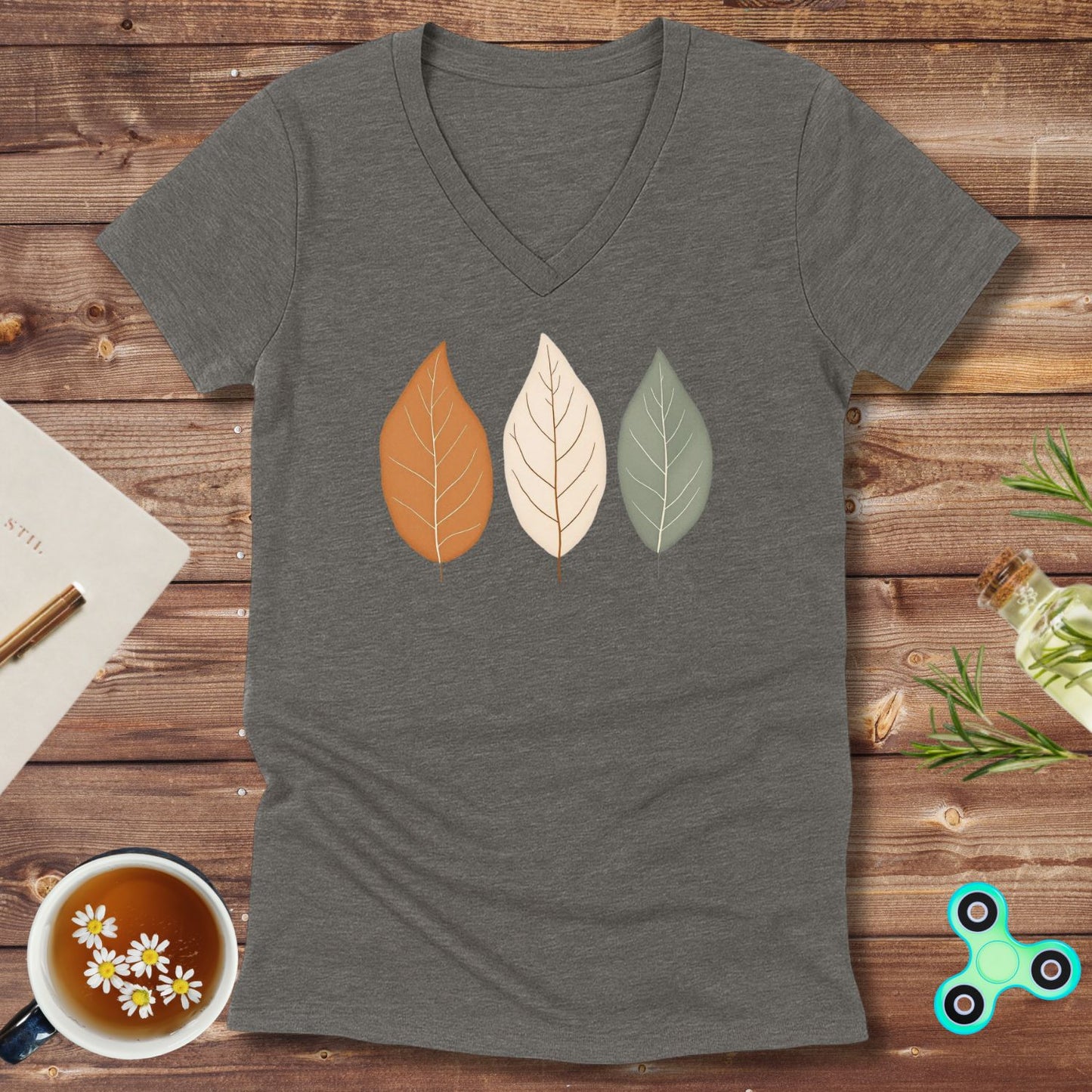 Leaf Trio V-Neck