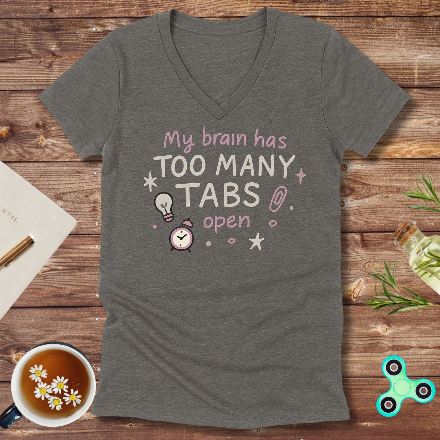 Too Many Tabs Open V-Neck