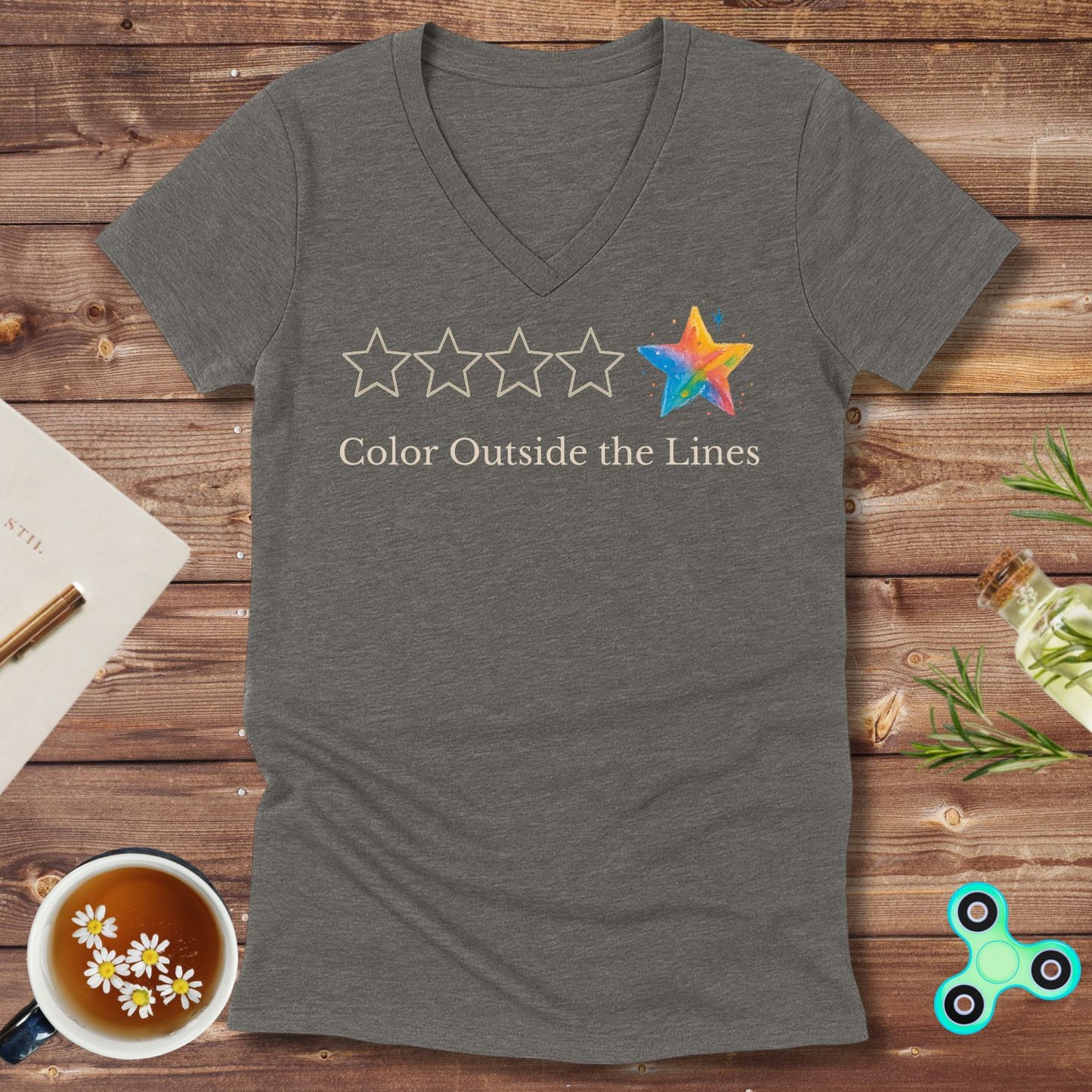 Color Outside The Lines V-Neck