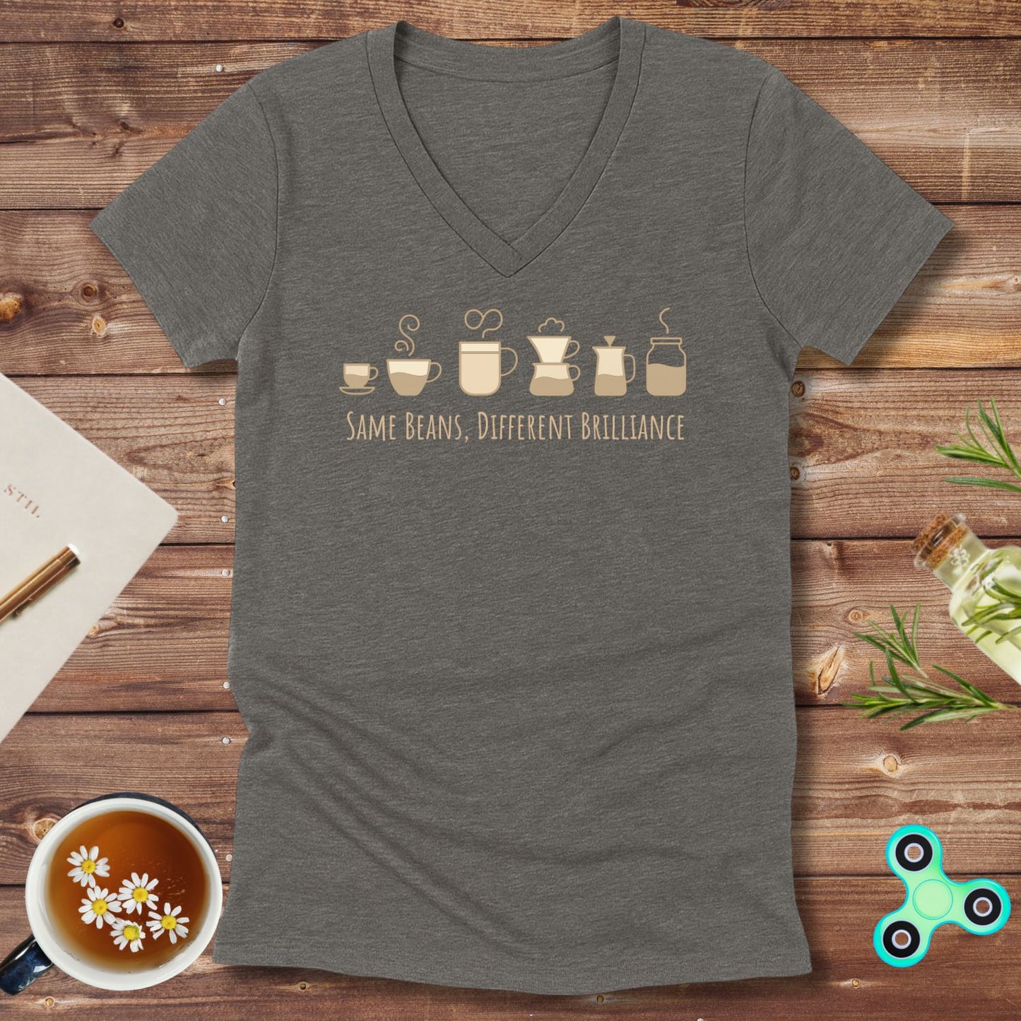 Same Beans Different Brilliance V-Neck