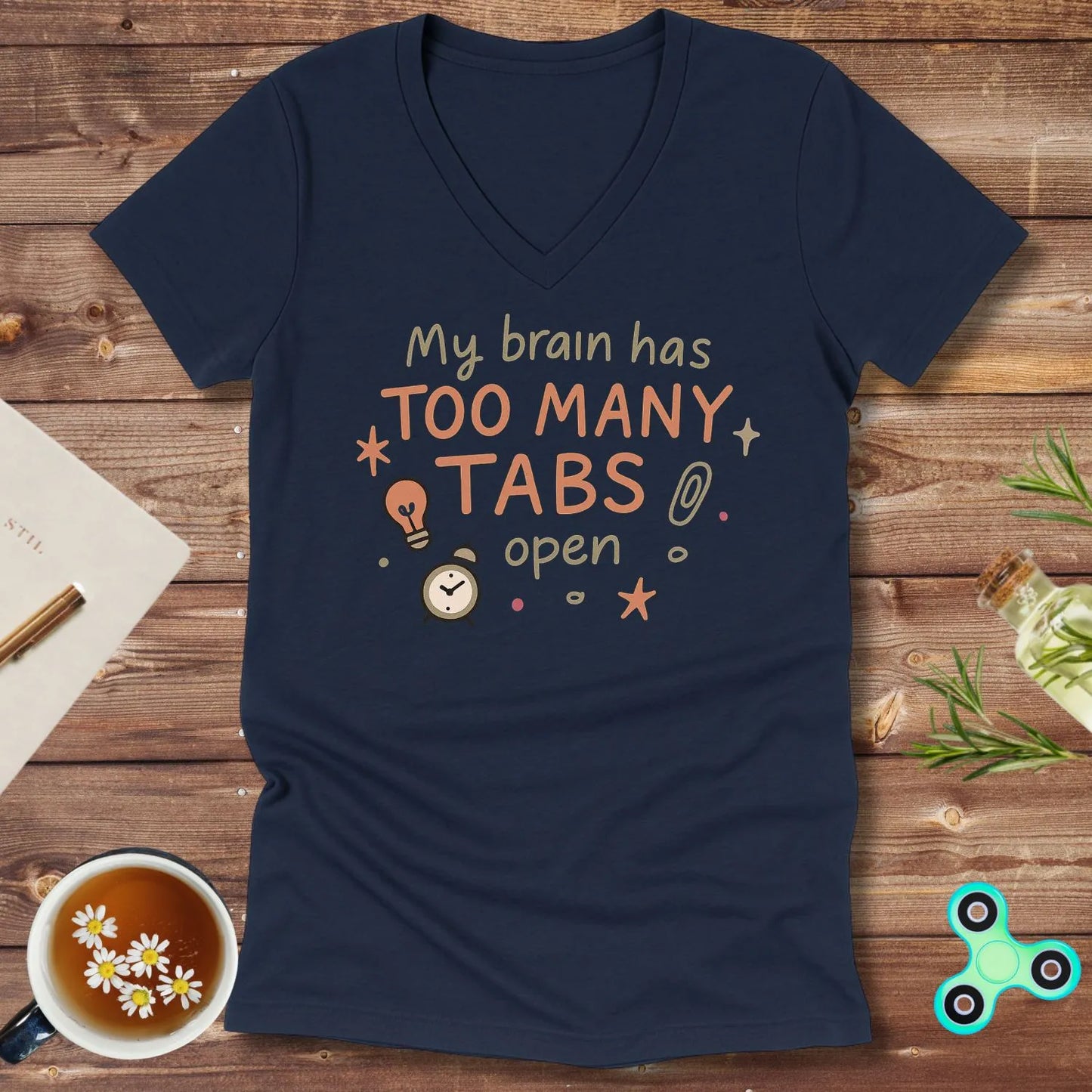 Too Many Tabs Open V-Neck