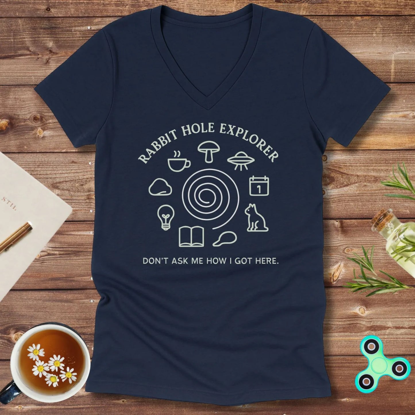 Rabbit Hole Explorer V-Neck