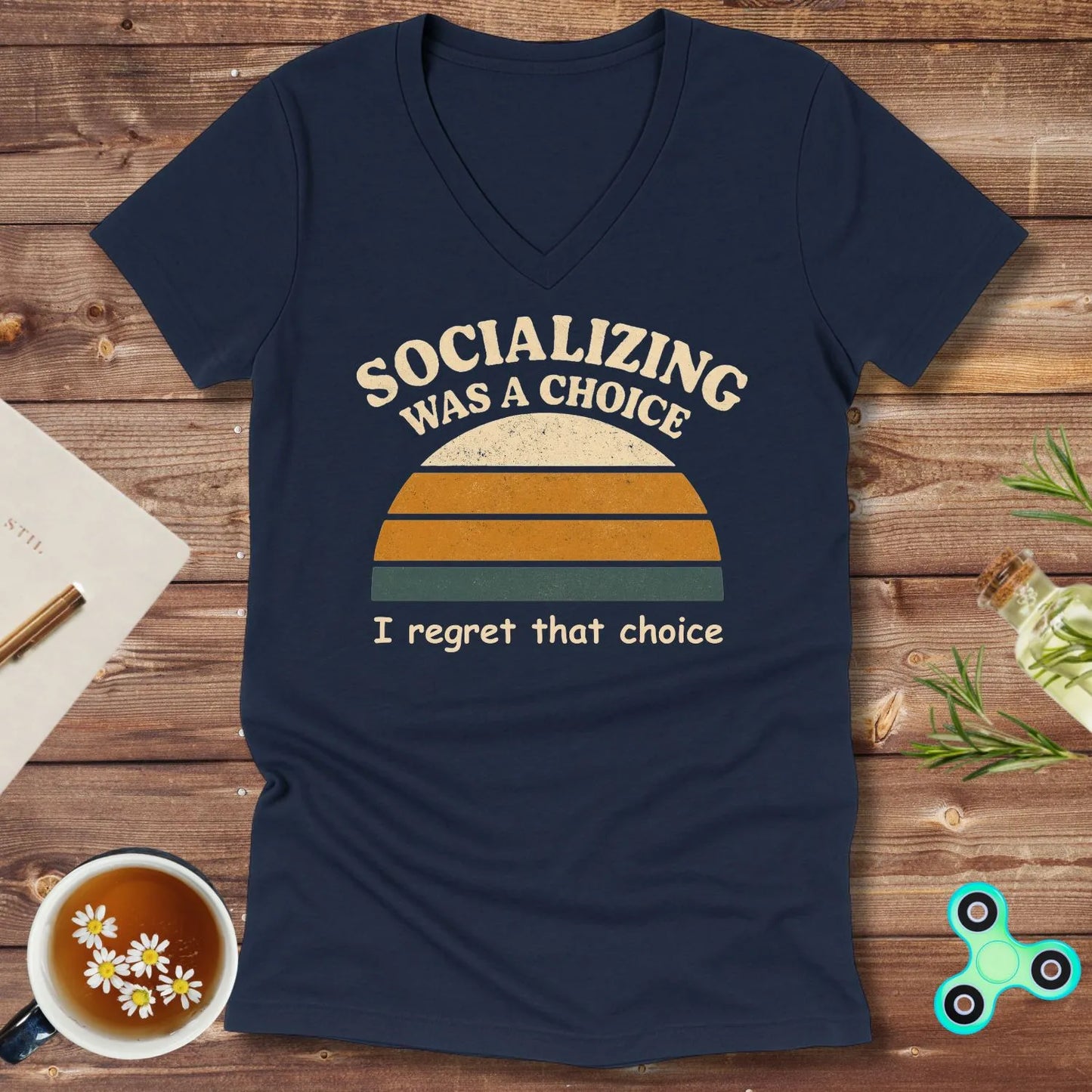 Socializing Was a Choice V-Neck