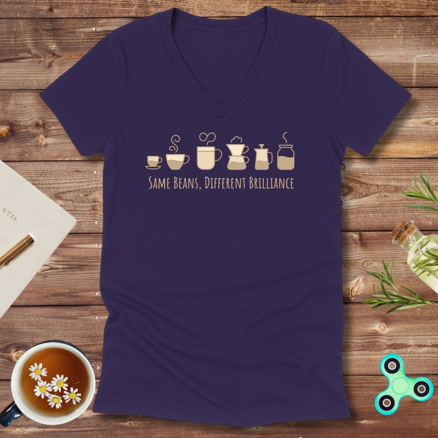 Same Beans Different Brilliance V-Neck