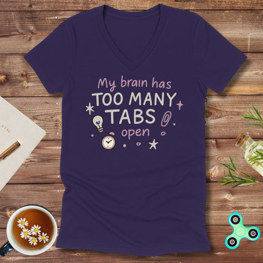 Too Many Tabs Open V-Neck