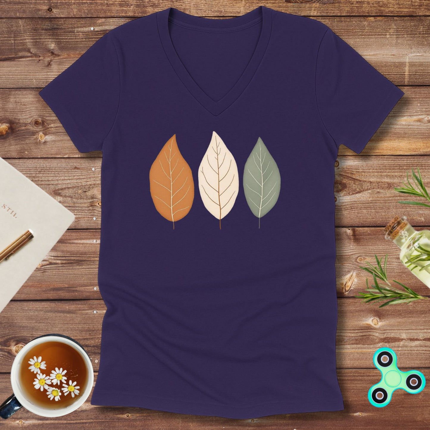 Leaf Trio V-Neck
