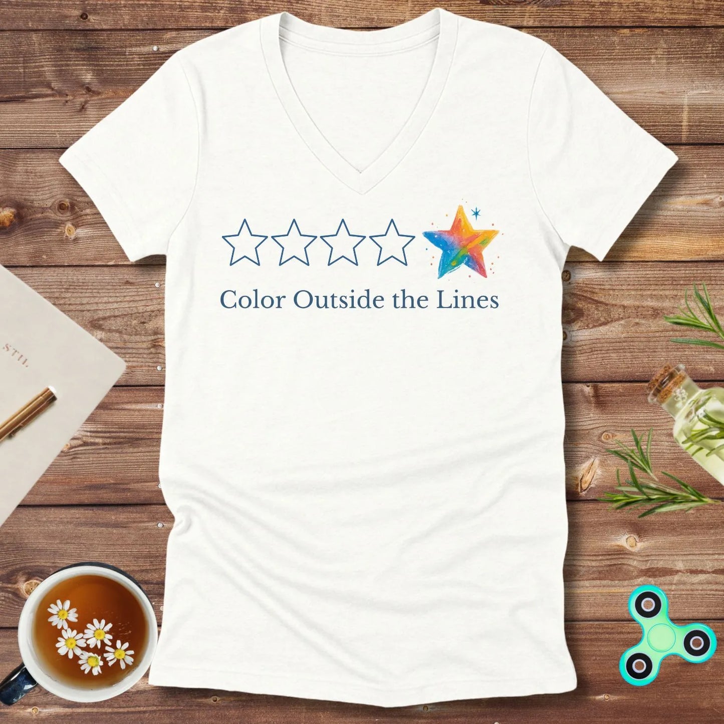 Color Outside The Lines V-Neck