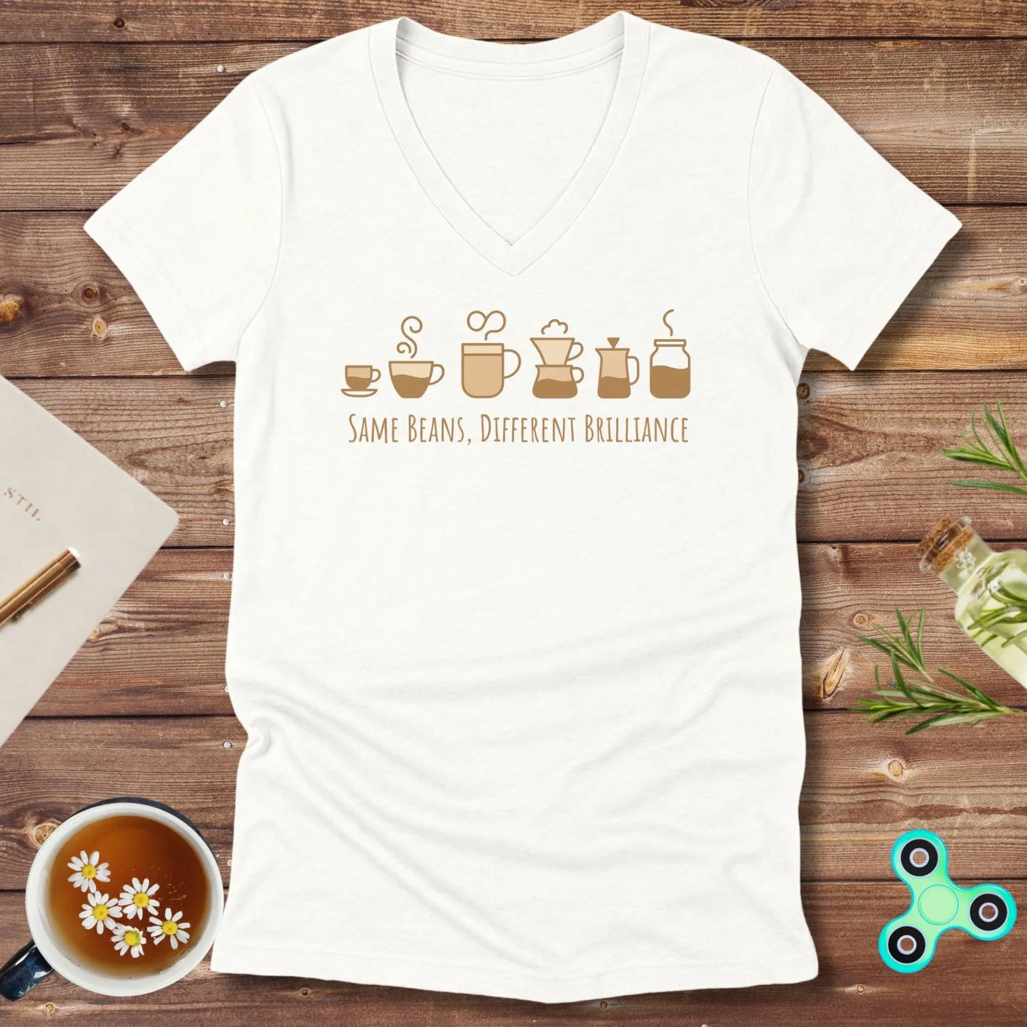 Same Beans Different Brilliance V-Neck