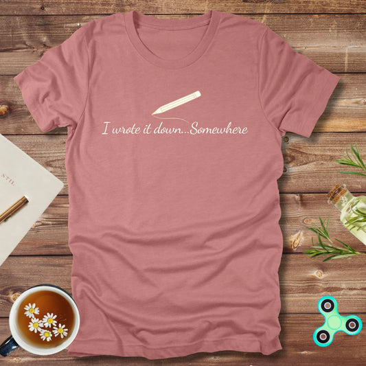 I wrote it Down Somewhere