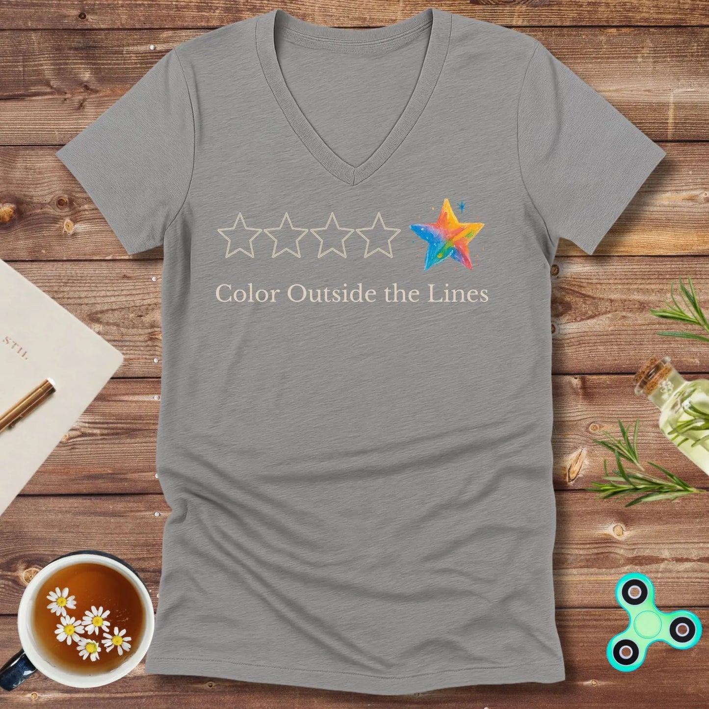 Color Outside The Lines V-Neck