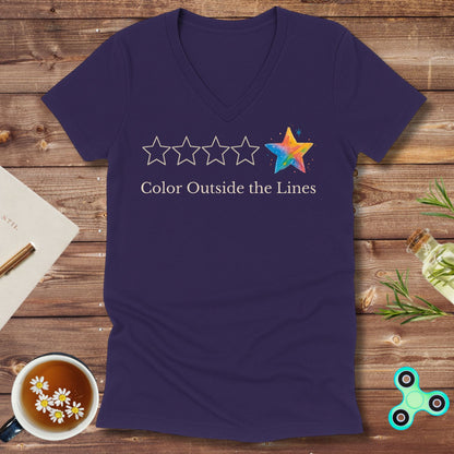 Color Outside The Lines V-Neck