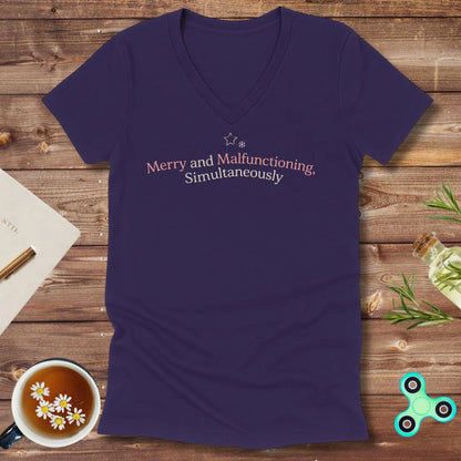 Merry and Malfunctioning V-Neck
