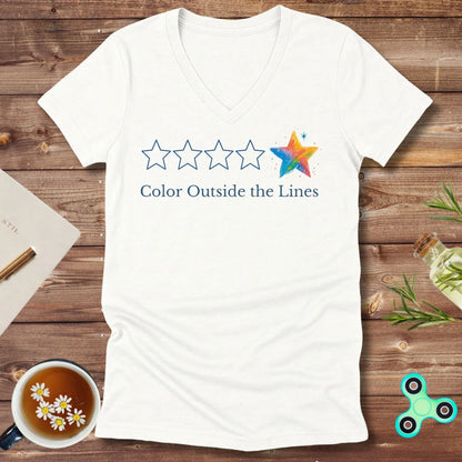 Color Outside The Lines V-Neck