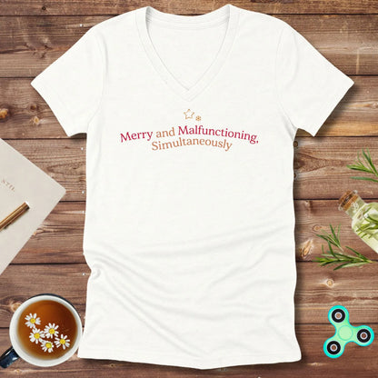 Merry and Malfunctioning V-Neck